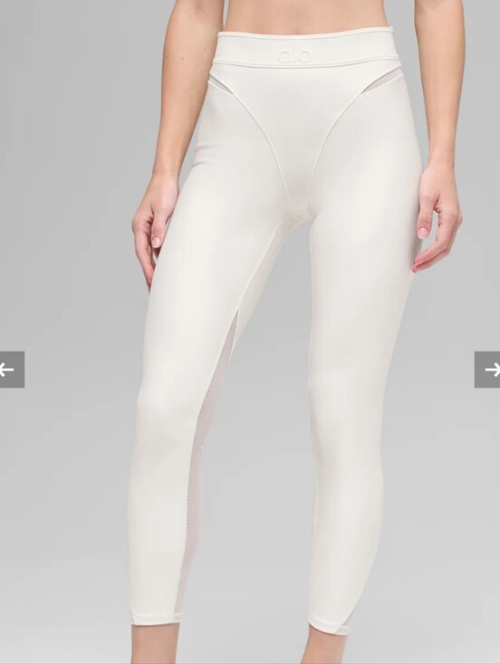 ALO Yoga Pants - ALO Airlift High-Waist 7/8 Rebel Legging Ivory NWT